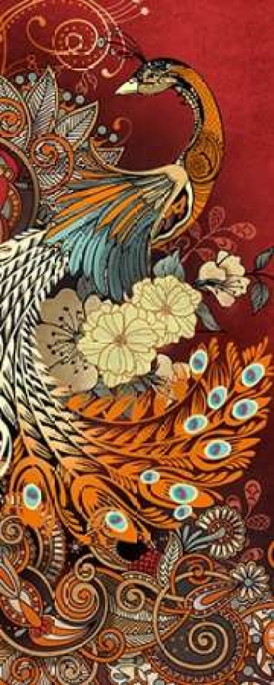 Peacock II Canvas Art - Conrad Knutsen (10 x 20)