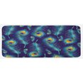 thumbnail image 1 of Peacock Kitchen Mat, Graphic Peacock Bird Feathers Background Designed Image, Plush Decorative Kitchen Mat with Non Slip Backing, 47" X 19", Navy Blue Orange, by Ambesonne, 1 of 1