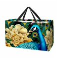 thumbnail image 1 of Peacock Large Foldable Beach Bag | Oxford Cloth Beach Bag, Laundry Organizer, and Decorative Box, 1 of 7