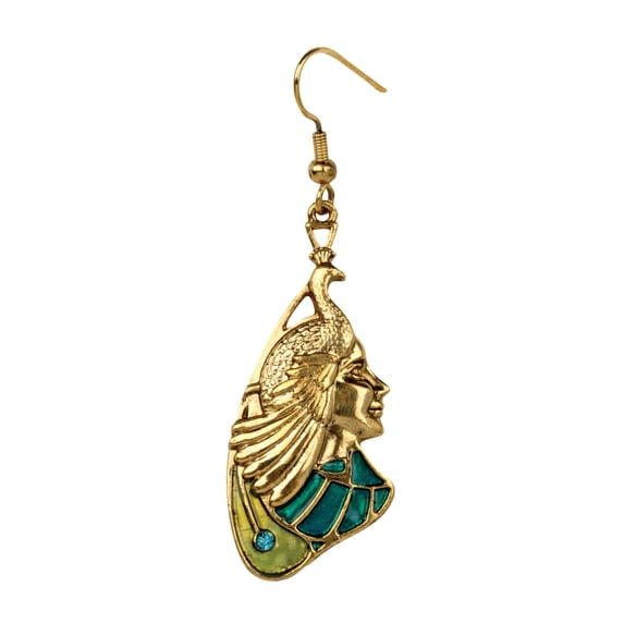Peacock Maiden Earrings - Collectible Dangle Jewelry Accessory Jewel