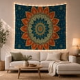 thumbnail image 1 of Peacock Mandala in Ornate Symmetrical Design, Calming Boho for Boho Decor Lovers, Bohemian Wall Art, Housewarming Gift Tapestry Wall Hanging for Bedroom, Living Room and Dorm, 1 of 7