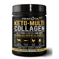 thumbnail image 1 of Peacock Max Keto Multi Collagen Powder – 16 oz, Unflavored 5 Types Hydrolyzed Peptides, MCT, Biotin, 1 of 12