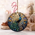 thumbnail image 1 of Peacock Ornament, Unique Gift Idea, Bird Lover Decor, Elegant Home Ornament, Beautiful Ornament, 1 of 5