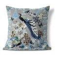 thumbnail image 1 of Peacock Paradise Indoor/Outdoor Pillow in Gray 16x16, 1 of 5