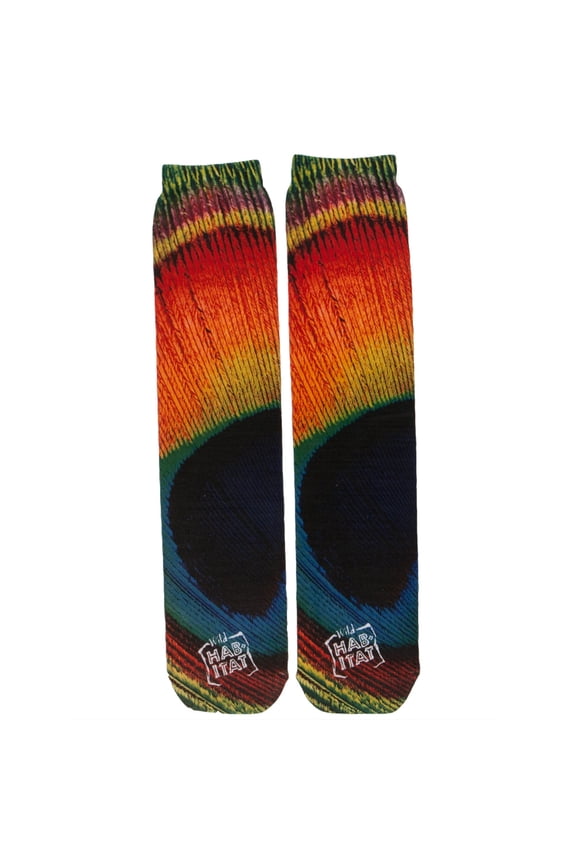 Peacock Pattern Sublimated Socks - One Size