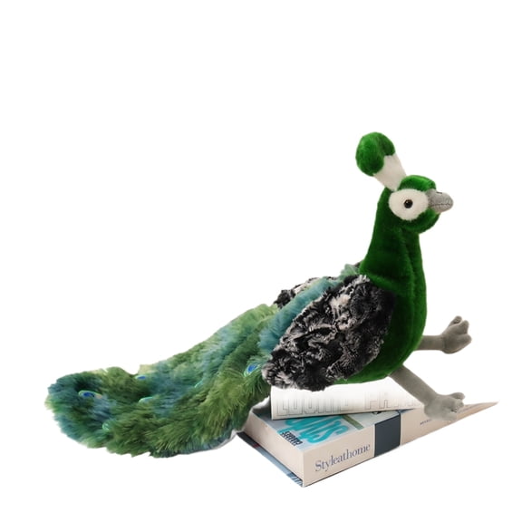 Peacock Plush Animals Toys with Open & Closed Tail, Soft Plush Dolls, Hugging Pillow, Animals Plush Toys, Holiday Birthday Gifts for Classmates and Friends and Family