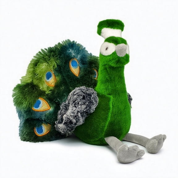 Peacock Plush Toy Realistic Peacock Stuffed Animal 11.8'' Home Decor Collectible for All Ages, Sofa Shelf Display