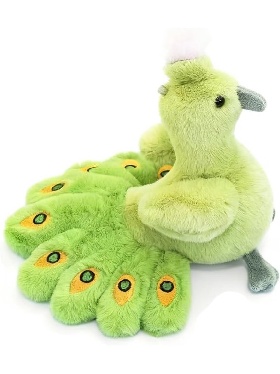 Peacock Plush for Adults - Soft Bird Figure Key Ring, Zoo Souvenir Collectible Ornament for Women