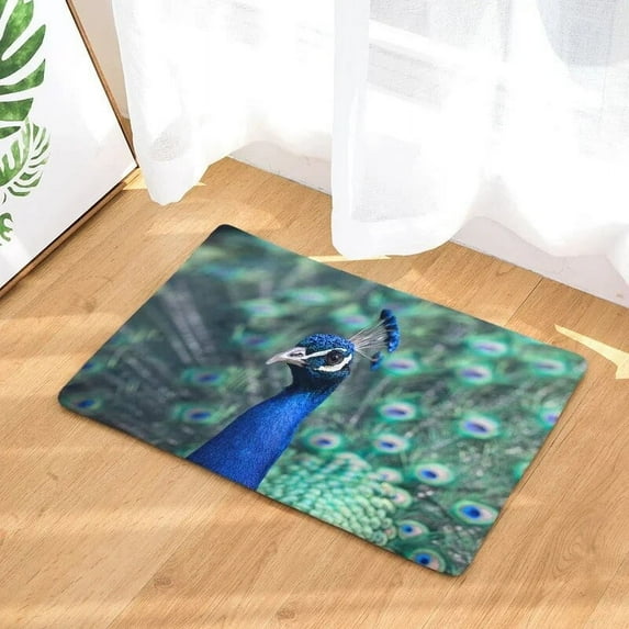 Peacock Print Hallway Entrance Doormat Living Room Rectangle Carpet Absorbent Kitchen Rugs Home Decor Bathroom Anti Slip Mat