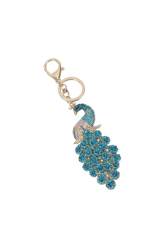 Peacock Purse Charm, Peacock Bird Keychain Peacock Key Chain For Christmas Day For Mother's Day Blue