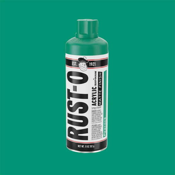 Peacock, Rust-Oleum Rust-O Acrylic Matte Spray Paint-392203, 11 oz