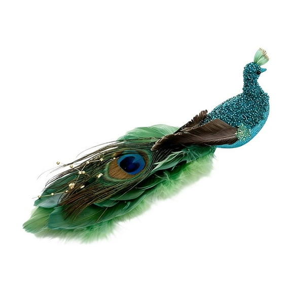 Peacock-Shaped Decorative Ornaments (2 Styles Optional) - 27Cm/10.63In & 35Cm/178In Feather-Adorned Decor Pieces, Lightweight (41G/44G) With Exquisite Shimmering, Ideal Desktop