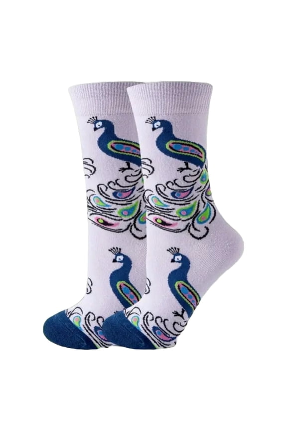 Peacock Socks from the Sock Panda (Adult Medium - Women's Shoe Sizes 5-10)