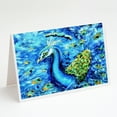 thumbnail image 1 of Peacock Straight Up in Blue Greeting Cards Pack of 8 7 in x 5 in, 1 of 3
