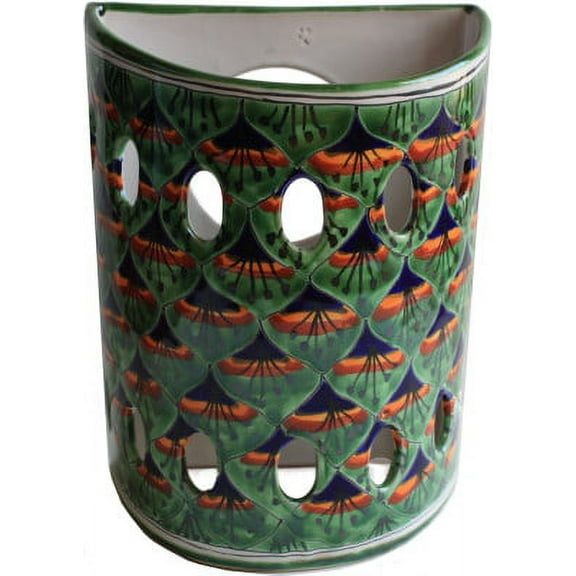 Peacock Talavera Ceramic Sconce