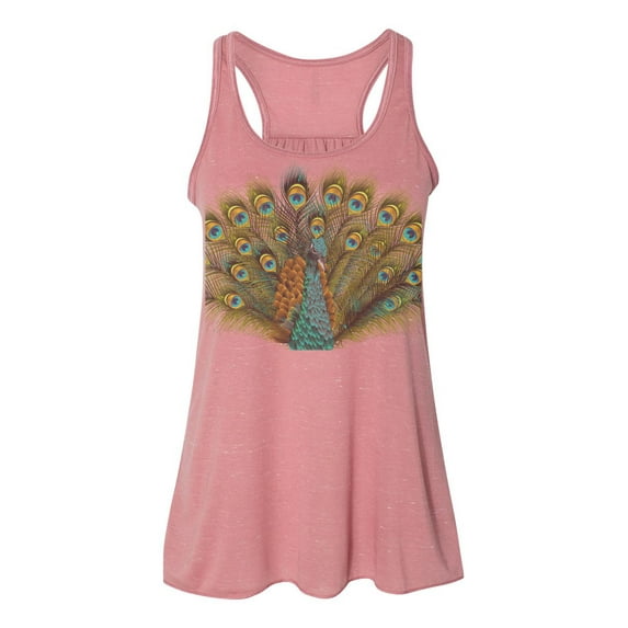 "Peacock Tank Top, Racerback, Peacock Portrait, Soft Bella Canvas, Sublimation, Racerback, Peacock Shirt, Bird Lover, Racerback Tank, Peacock, Mauve Marble, EXTRA SMALL"