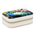 thumbnail image 1 of Peacock Velvet Portable Decorative Box with Removable Compartment - Storage Box, Display Case, and Earring Holder - Ideal Gift, 1 of 7