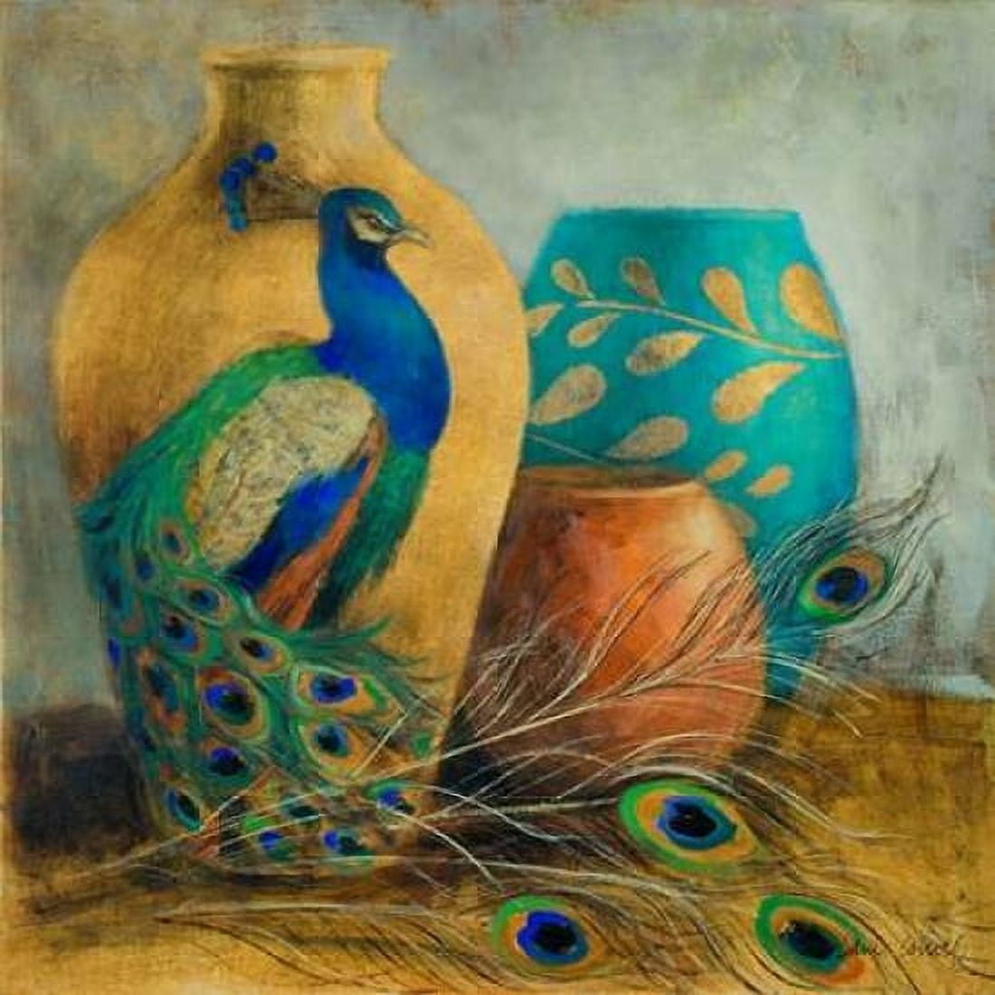 Peacock Vessels I Canvas Art - Lanie Loreth (24 x 24)