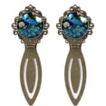 thumbnail image 1 of Peacock Vintage Copper-Colored Lace Bookmarks: Stainless Steel Reading Accessories and Book Marks for Book Lovers - Set of 2, 1 of 5