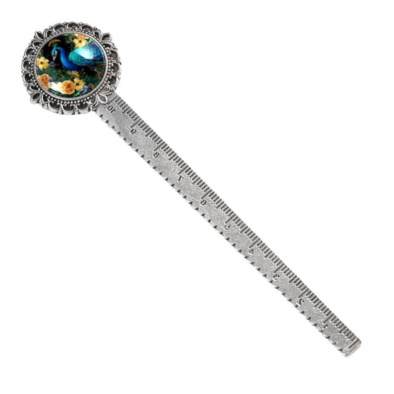 Peacock Vintage Silver Lace-Edged Bookmark - Book Accessories for Readers and Book Lovers