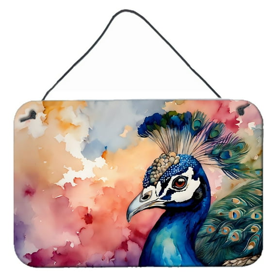 Peacock Wall or Door Hanging Prints 8 in x 12 in