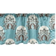 thumbnail image 1 of Peacock Window Valance, Bohemian Inspired Pattern of Exotic Bird Motif, Curtain Valance for Kitchen Bedroom Decor with Rod Pocket, 54" X 12", Pale Blue Ivory Redbrown, by Ambesonne, 1 of 3