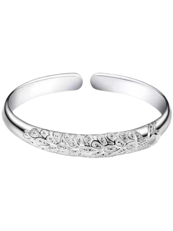 Peacock Women Jewelry 925 Silver Sterling Silver Bracelet Fashion Cuff Bangle Chain Bracelets Practical Processed Personalized Ideas Bracelet
