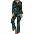 thumbnail image 1 of Peacock Women's Long Sleeve Flannel Pajama Set Sleepwear S, 1 of 5