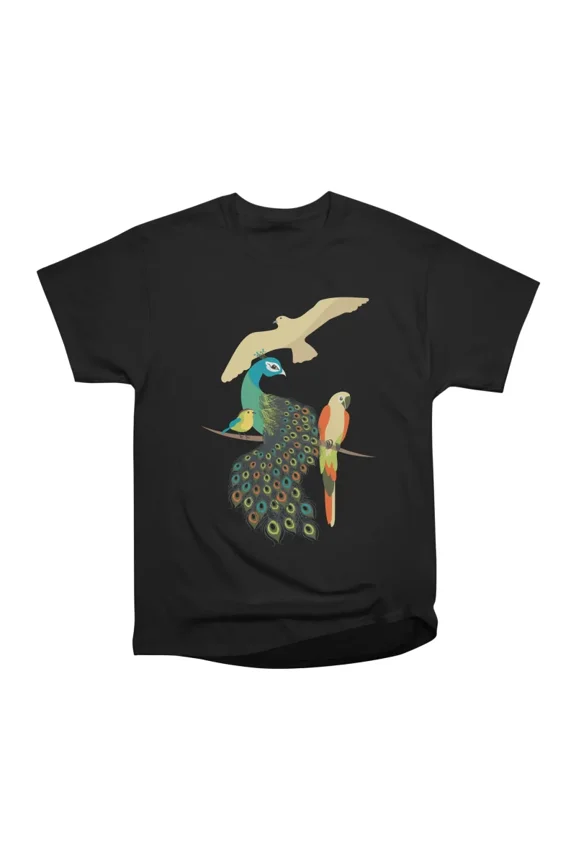 Peacock bird parrot T-Shirt Tee Gift For Him Merch For Her Apparel For Friend