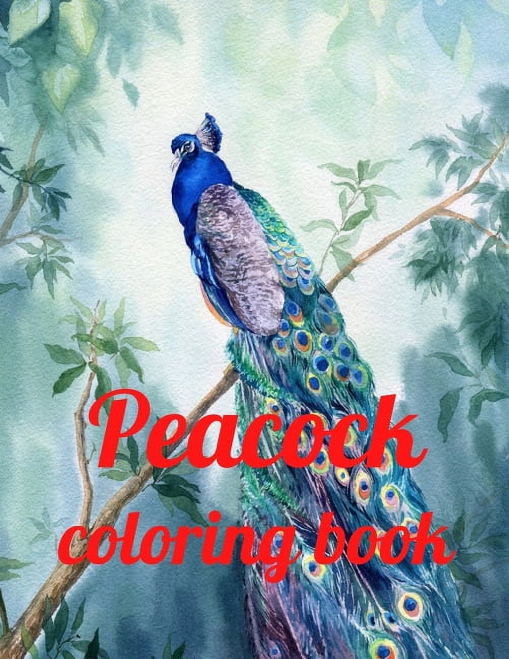 Peacock coloring book: A Coloring Book of 35 Unique Stress Relief Peacock Coloring Book Designs Paperback (Paperback)