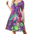 thumbnail image 1 of Peacock eyes Sleeveless Dress clothes for women beach dress, 1 of 7