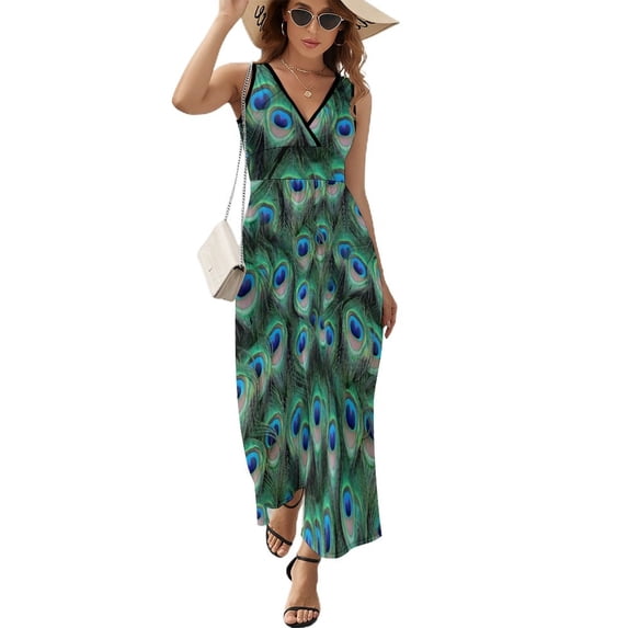 Peacockalula (pattern) Sleeveless Dress Dress women dresses for women luxury designer party Female clothing