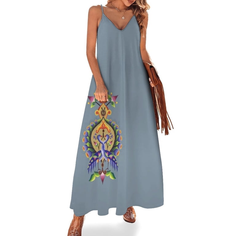 Peacocks Sleeveless Dress summer dresses ladies Women's summer dresses