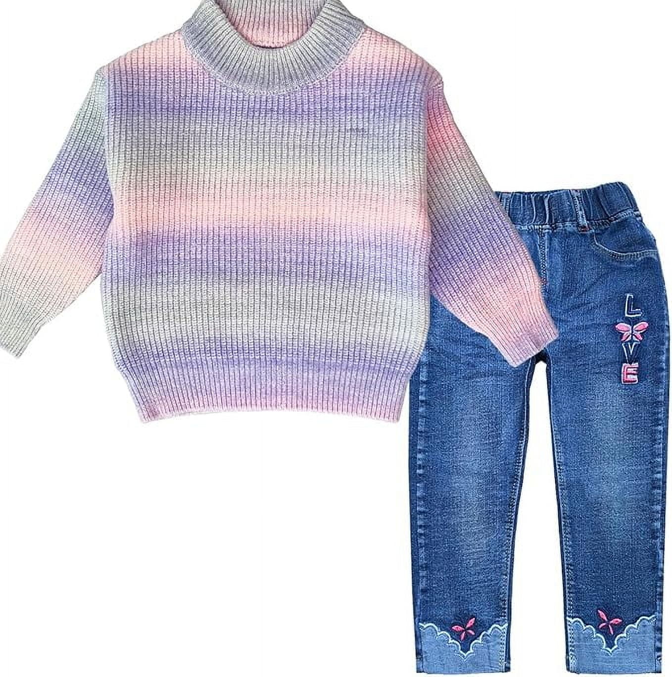 Peacolate 18M-10Y Spring Fall Winter Clothing Set Little&Big Girl Knit ...