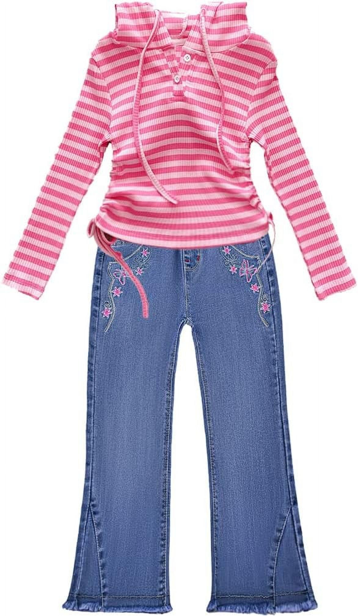 Peacolate Mädchen Kleidung Set 2-teilig - Tops & Jeans Für Frühling & Herbst
