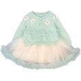 thumbnail image 1 of Peacolate 2-6T Spring Autumn Little Girls 2pcs Clothing Set Dress and Knit Cardigan,Green,4Years, 1 of 4