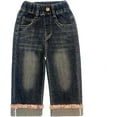 thumbnail image 1 of Peacolate 2-7Years Little Girls' Black Embroidered Jeans Pants for Big Girls,Straight,6-7Years, 1 of 1