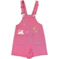 thumbnail image 1 of Peacolate 3-11T Little Girls Jumpsuit Children Bib Overalls Denim Strap Skirt Shorts Jeans Pants Colorful Tie-dye Shortalls Suspender,Pink,6Years, 1 of 2
