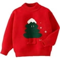 thumbnail image 1 of Peacolate 4-10 Years Little Big Girls' Embroidered Sweater Knit Pullover,Red-green,9-10Years, 1 of 1
