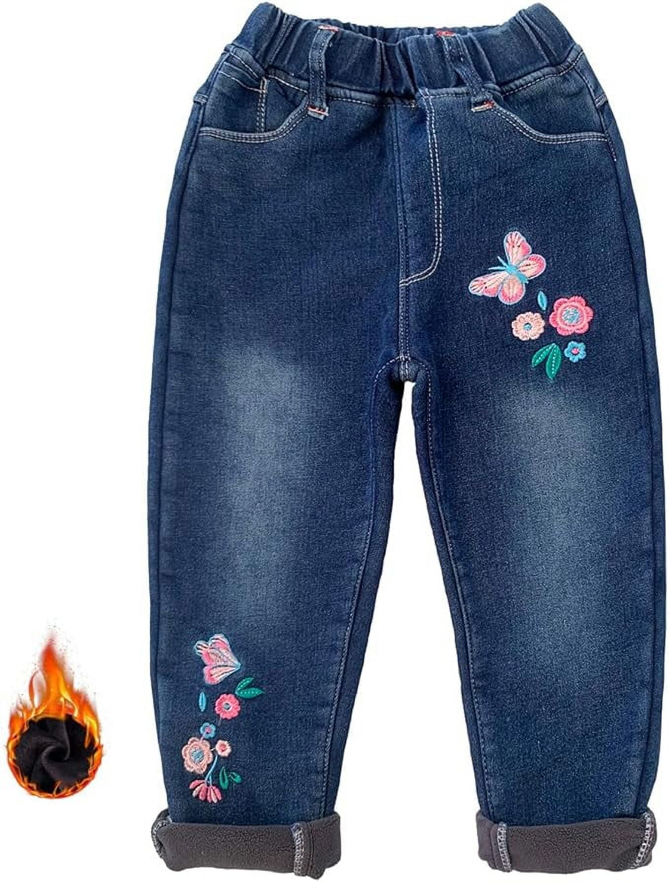 Girls Butterfly Belted Jeans (Kids) main image 1