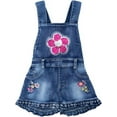 thumbnail image 1 of Peacolate 5-10T Little&Big Girls Adjustable Straps Short Overalls Jeans Outfits,Floret,3Years, 1 of 5