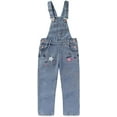 thumbnail image 1 of Peacolate 5-10years Little Big Girls Star Embroidery Blue Denim Overalls,Star,5-6Years, 1 of 6