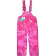 thumbnail image 1 of Peacolate 5-14Years Girls Pink Embroidered Denim Overalls Tie-dye Jumpsuits Adjustable Belts Suspenders for Kids Girls Romper,Rose red,6-7Years, 1 of 5