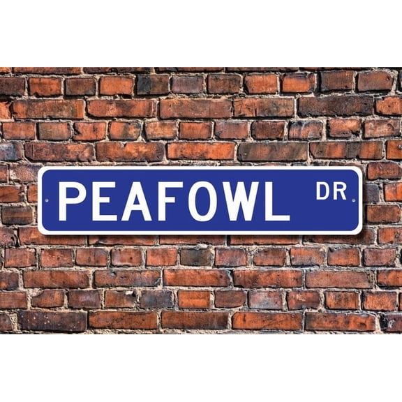 Peafowl Peafowl Gift Peafowl Sign Peafowl decor Peafowl lover Pheasant family peacock Quality Metal Aluminum Sign - Size: 16 x 4 Inches
