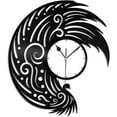 thumbnail image 1 of Peafowl Vinyl Wall Clock,Vinyl Record Clock Wall Art Unique Room Decorations Handmade Gift, 1 of 6