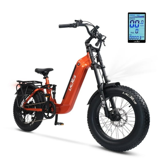 Peak 1400W Motor Electric Bike, 48V20AH Battery for Adult, Max speed 28MPH ,Shimano 7-speeds ,20''*4 Fat Tire Off-road Mountain Ebike UL2849
