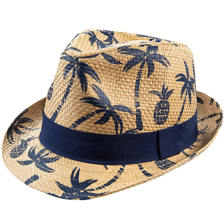 Classic Fedora Sun Hat Pack Retro Style Adjustable Strap Lightweight Breathable Eric Javits Classic Squishee® Straw Packable Fedora Sun Hat  main image 2