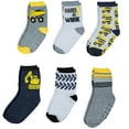 thumbnail image 1 of Peak 2 Peak Unisex Infant, Baby and Toddler 6-Pack assorted Ankle Socks - Designs and Colors(Construction, 12-24 Months), 1 of 3