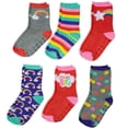 thumbnail image 1 of Peak 2 Peak Unisex Infant, Baby and Toddler 6-Pack assorted Ankle Socks - Designs and Colors(Rainbow, 6-12 Months), 1 of 3