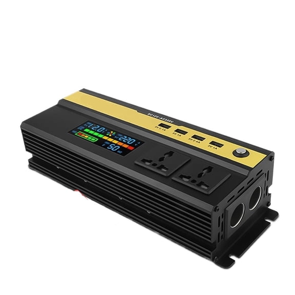 Peak 2000W Power Inverter DC12V/24V to AC V Converter USB Charr Universal Dual Outlet Modified Sine Wave Car Inverter ,High-efficiency Conversion
